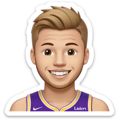 Luka Doncic LA Lakers shirt 77 sticker