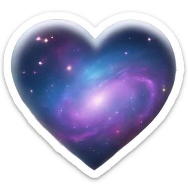 Galaxy heart sticker