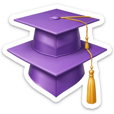 lilac graduation cap sticker