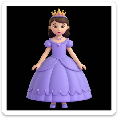 girls in a princess dress sticker