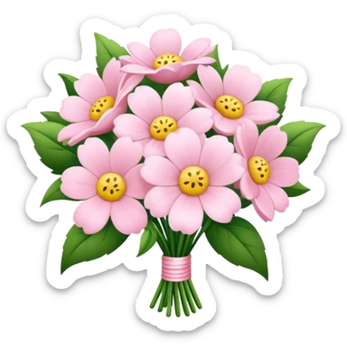 pale pink flower bouquet  sticker