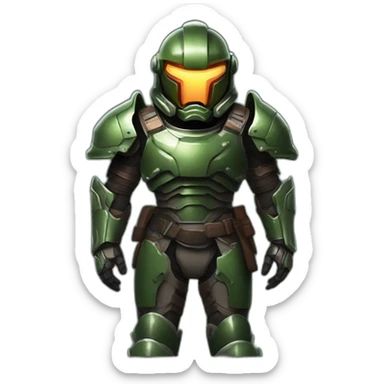 Full armor Doom slayer sticker