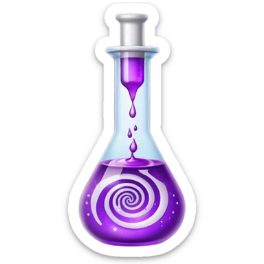 glitter purple remedy sticker