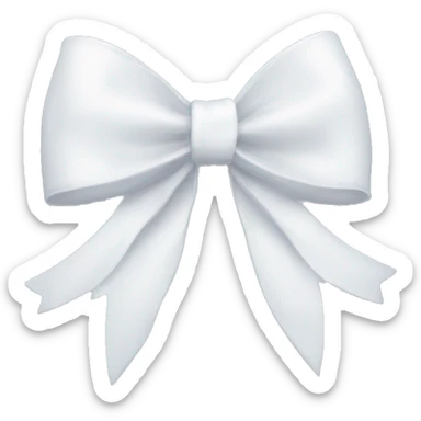 aesthetic white bow sticker