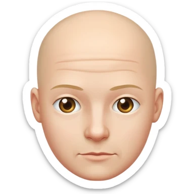 this person with a bald head sticker