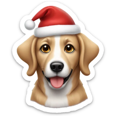 Christmas dog sticker