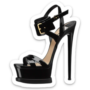 ysl black patent TRIBUTE PLATFORM SANDAL PATENT LEATHER sticker
