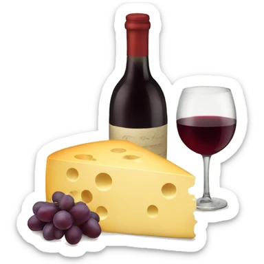 cheese and wine sticker
