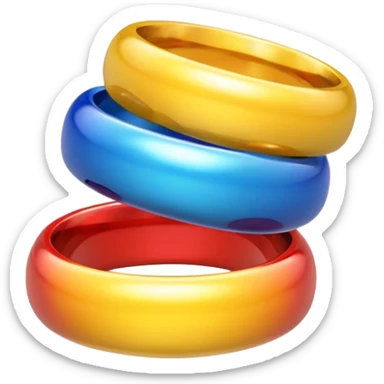 Colorful stacking rings sticker