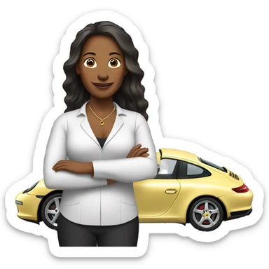 A businesswoman who drives a Porsche, does yoga and is the mom of 3 kids sticker