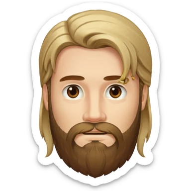 refree long hair and a beard but no moustache  sticker