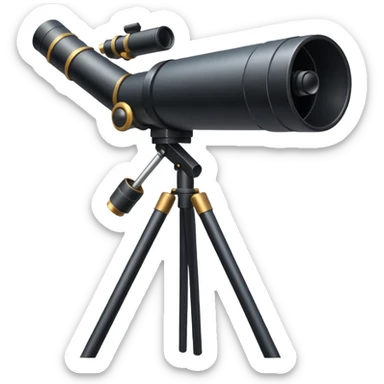 A telescope aimed 90 degrees sticker