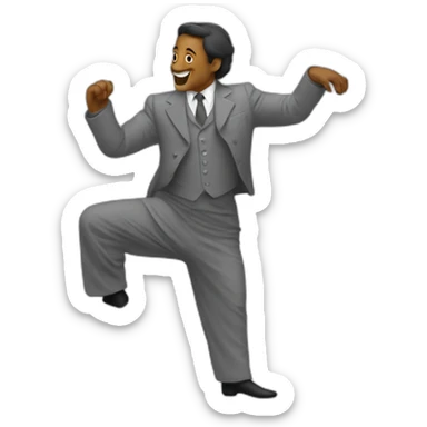 Danseur avec un éléphant  sticker