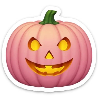 Halloween pumpkin pastel pink sticker