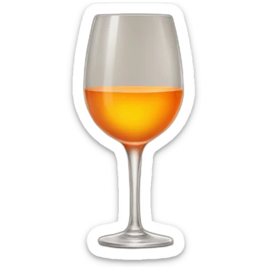 orange wine glass sticker