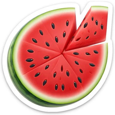 juicy watermelon slice sticker
