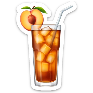 Peach ice tea sticker