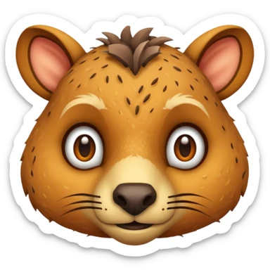 animals living in desert, just face sticker