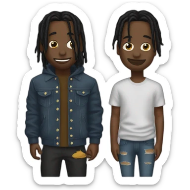 travis scott and boy sticker