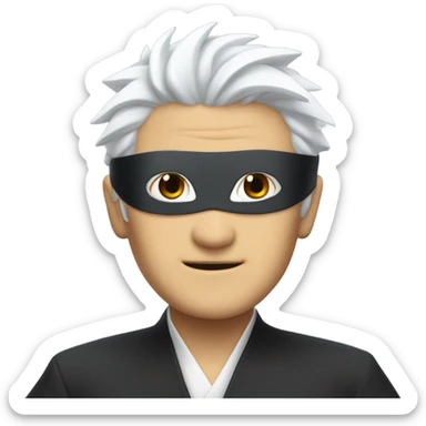 Satoru gojo with blindfold on sticker