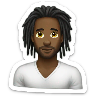 Black man dreadlock bedroom sticker