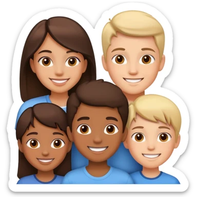 girl with boys and girls around her sticker