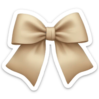 Beige bow sticker