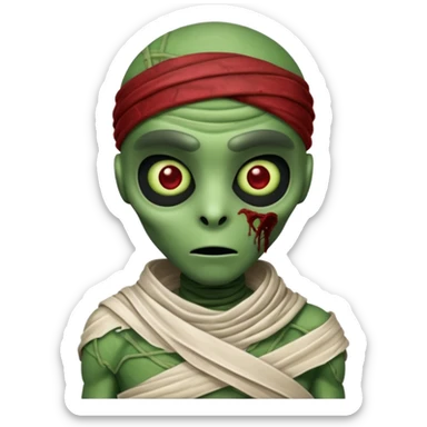 Alien mummy sticker