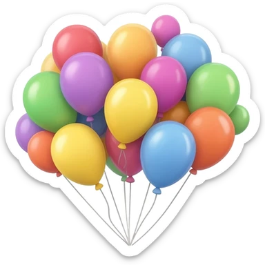 42. mini balloon cluster sticker