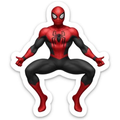 Black spiderman sticker