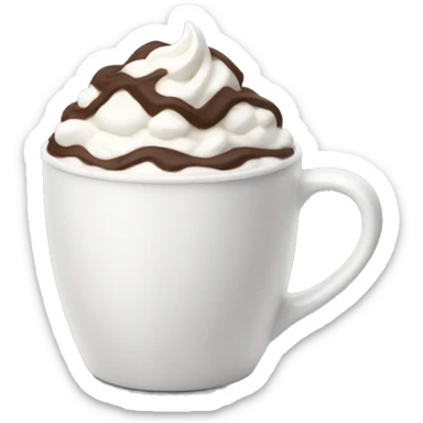 Hot chocolate with whipped cream  sticker
