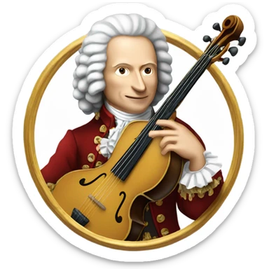 Antonio Vivaldi banjo baroque sticker