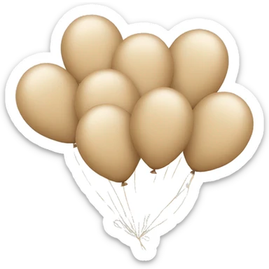 Beige balloons  sticker