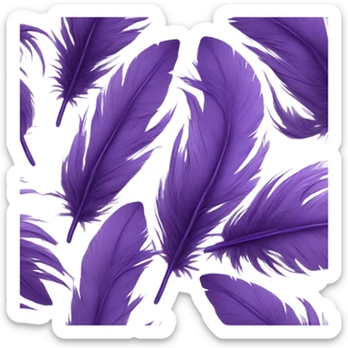 Purple feather  sticker