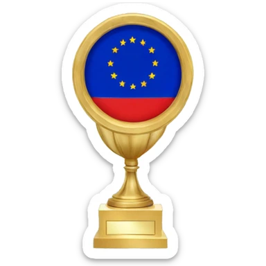 european-union-flag on trophee circle sticker