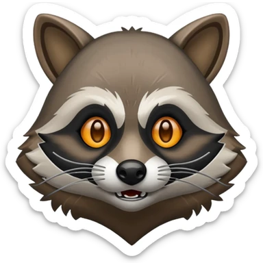 hacker racoon sticker