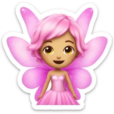 Fairy with pink sparkles sticker