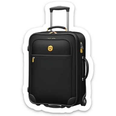 A soft-sided suitcase sticker