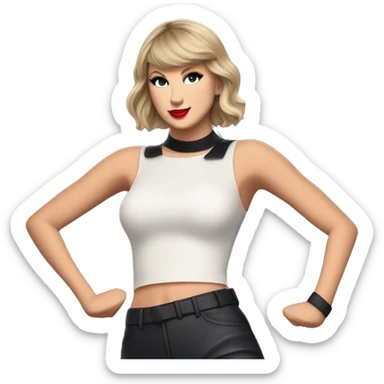 Taylor Swift in the Archer Pose on the Eras Tour Stage  sticker