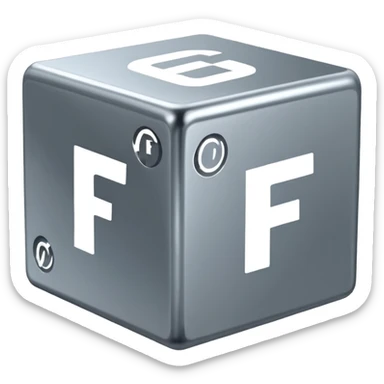 cube with F11# letters on it sticker