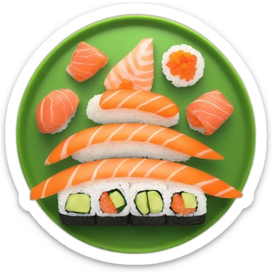 Sushi-christmas tree sticker