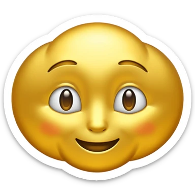 create a golden gold emoji  the most attractive any one or all of them ill choose it should be fully golden sticker
