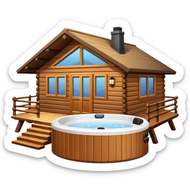 Luxury cabin with jacuzzi sticker