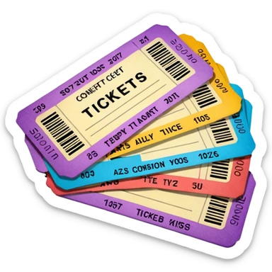 tickets of a concert sticker
