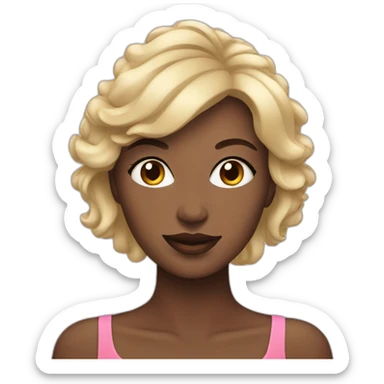 Women with cosmetic product sticker