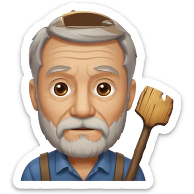 woodcutting grandpa sticker