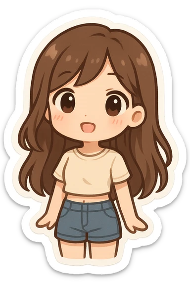 white-girl-with-long-brown-hair-wearing-crop-top sticker