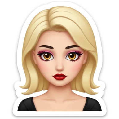 pretty baddie with makeup sticker