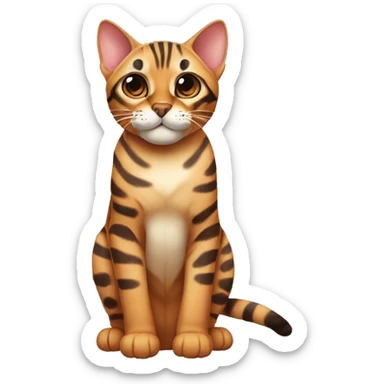Cute bengal cat  sticker