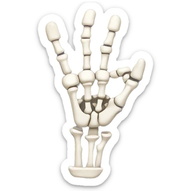 Thumb up skeleton hand sticker